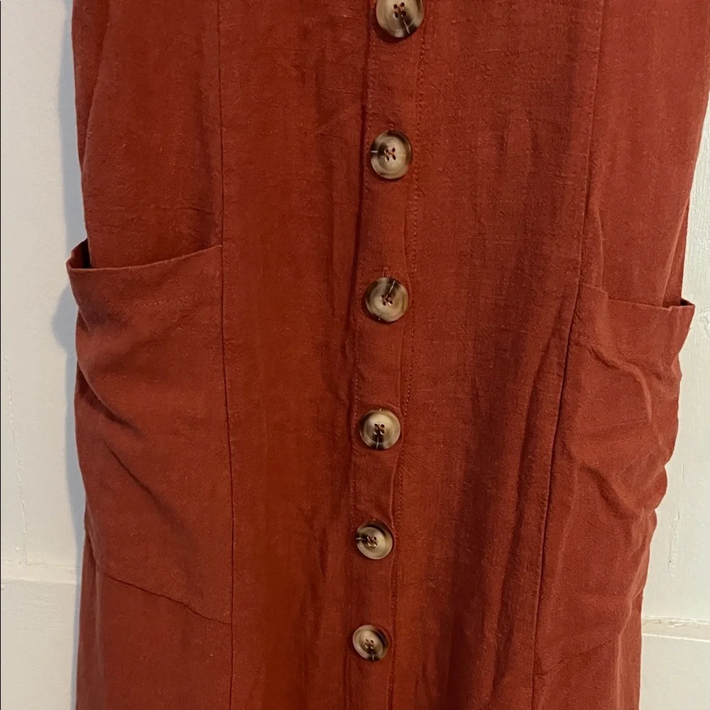 Lulu’s Rust Midi Dress - Picture 4 of 11